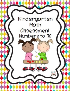 Preview of Kindergarten Math Assessment Numbers to 30