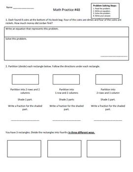 2nd Grade Math Assessment Homework Practice Worksheets: Common Core