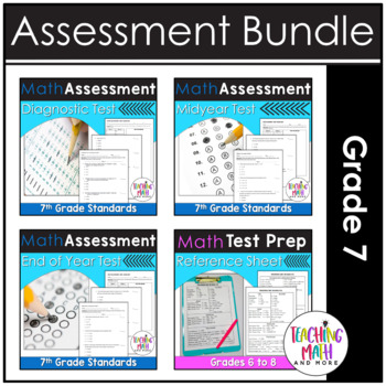 Preview of Math Assessments 7th Grade Bundle