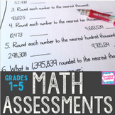 Math Assessments Bundle | Grades 1-5