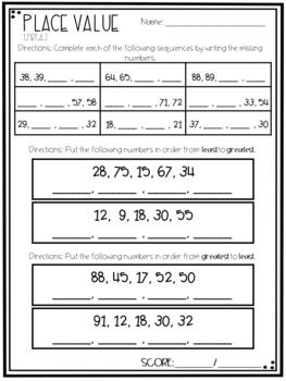 Common Core Math Assessments for All Year Long (First 1st Grade Edition)