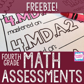 Preview of Math Assessments - Fourth Grade FREEBIE