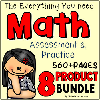 Preview of Math Assessments: Math Assessments and Activities Bundle