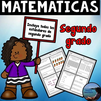Preview of Second Grade Math in Spanish  - Matemáticas de segundo