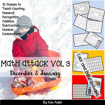 Preview of Number: Math Attack! Vol 3, Dec and Jan - Aligned with the Common Core