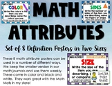 Math Attributes - Set of Posters