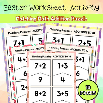 Preview of Math Audition Puzzle Easter Worksheet PreK - 2nd Easter Activity Printable