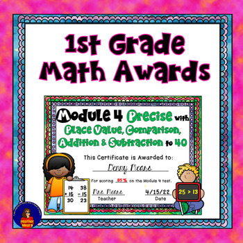 Preview of Math Awards 1st Grade