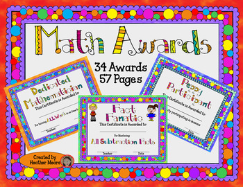 Preview of Math Awards
