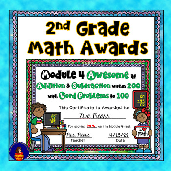 Preview of Math Awards 2nd Grade
