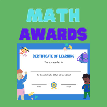 Preview of Math Awards/Certificates