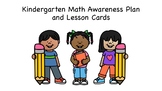 Math Awareness Lesson Plans/Task Cards for Kindergarten an