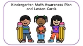 Math Awareness Lesson Plans and Task Cards for Kindergarten