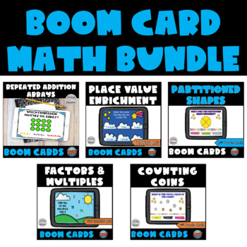 Preview of Math BOOM Card Bundle | BOOM Distance Learning