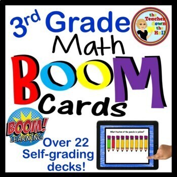 Preview of Math BOOM Cards 3rd Grade Bundle Digital Math Activities Digital Math Centers