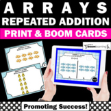 Math BOOM Cards Arrays and Repeated Addition 2nd Grade Mat