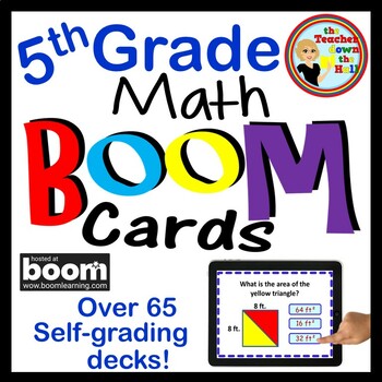 Preview of Math Digital Activities I BOOM Cards Bundle I 5th Grade Digital Math Assessments
