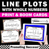 Math BOOM Cards Line Plot Task Cards 2nd 3rd Grade Math Re
