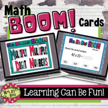 Preview of Math BOOM Cards: Multiple Digit Multiplication