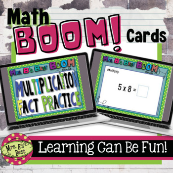 Preview of Math BOOM Cards: Multiplication Fact Practice, Factors 0-10 {Distance Learning}