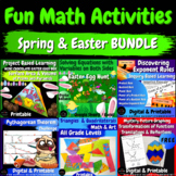 Math BUNDLE Easter Egg Hunt Mystery Picture Game PBL Inqui