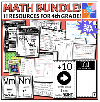 Preview of Math BUNDLE for 4th Grade - Winsome Teacher