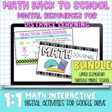 Math Back to School Digital Activities