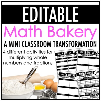 Preview of Math Bakery - A Mini Classroom Transformation | EDITABLE