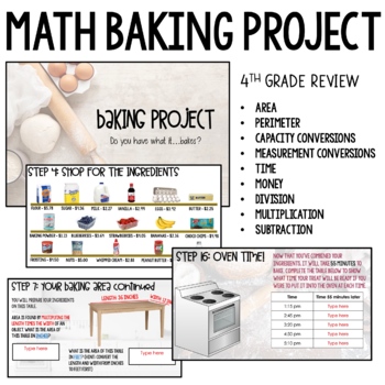 Preview of Math Baking Project 