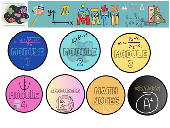 Preview of Math Banner and Canvas Buttons