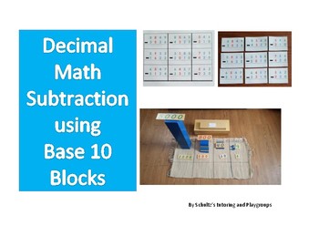 Preview of Math--Base 10 Blocks Subtraction Problems