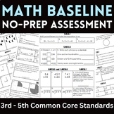 Math Baseline DATA COLLECTION ~ 3rd - 5th Grade Common Cor