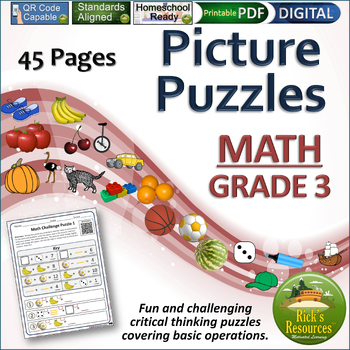 math picture puzzles algebraic thinking print and digital versions