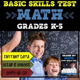 Basic Math Skills Assessment | Basic Math Test | Grades K-5
