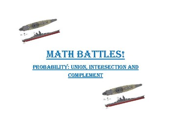 Preview of Math Battles! Conditional Probability, Union, Intersection and Complement