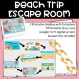 Math Beach Trip Escape Room | Digital & Printable 