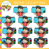 Math Bear Counting Clip Art
