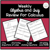 Math Before Calculus Weekly Review for Calculus AB
