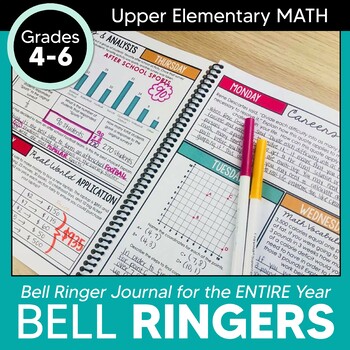 Preview of Math Bell Ringer Journal: 4th & 5th Grade Morning Work Back to School Activities