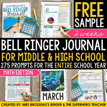 Preview of Math Bell Ringer Journal for the Entire School Year: FREE 2 Week Sample