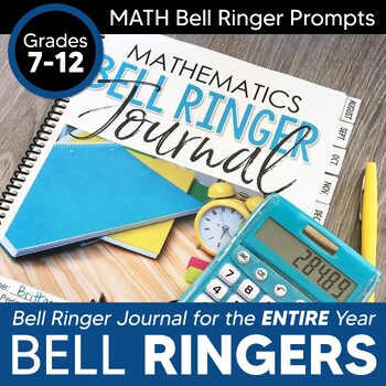 Preview of Math Bell Ringer Journal for Entire School Year: Grades 6-12 Back to School