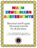 Math Benchmark Assessments (all basic operations)
