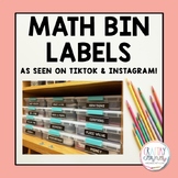 Math Bin Labels