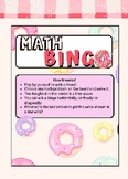 Engaging Donut-Themed Math Bingo Games for 2nd Graders: Si