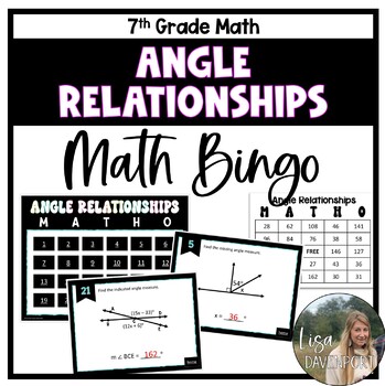 Preview of Angle Relationships - Math Bingo Game
