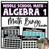 Math Bingo Bundle for Middle School Math and Algebra 1