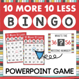 10 More 10 Less Math Bingo Game Adding & Subtracting Tens