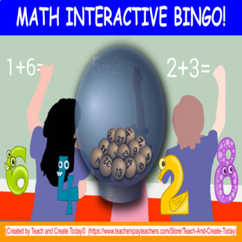 Preview of Math Bingo Game Activity Editable Digital Template  For All Levels