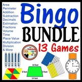 Preview of Math Bingo Games BUNDLE 35 Bingo Cards w/ each game I Math Activities