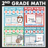 2nd Grade Math Bingo Games Telling Time Counting Coins Add